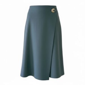 Plum Asymmetrical Pleat Skirt
